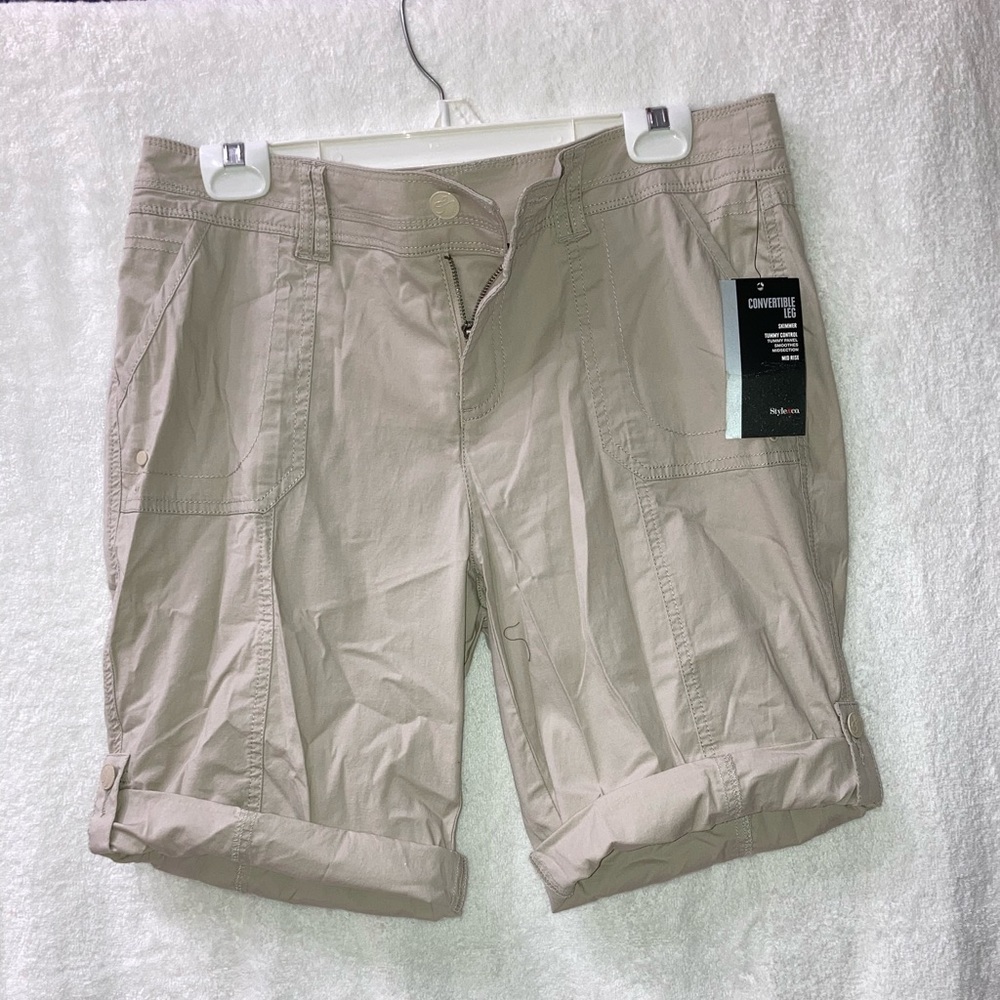 NWT Tan shorts convertible legs